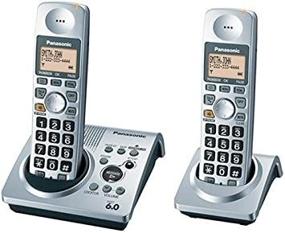 img 1 attached to 📞 Panasonic DECT 6.0-Series Dual-Handset Cordless Phone System with Answering System: High-quality Communication and Convenience (KX-TG1032S)