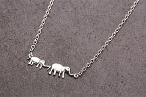 img 3 attached to 🐘 VENSERI Регулируемый браслет на щиколотку из серебра 925 пробы - Удачный дизайн слона-матери со слоненком - Идеальные подарки для лучших подруг женщин.