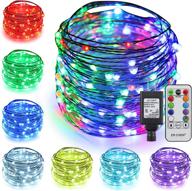 🔮 erchen 51 modes 7 colors + multicolor led string lights: 49ft color changing fairy lights with remote timer - perfect for christmas party bedroom décor! логотип