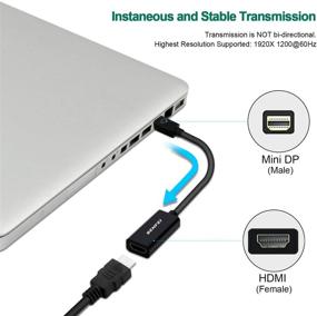 img 2 attached to 🔌 Benfei Mini DP(Thunderbolt) to HDMI Converter: Premium Gold-Plated Cord for MacBook Pro, MacBook Air, Microsoft Surface Pro, and More