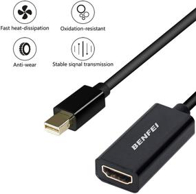 img 3 attached to 🔌 Benfei Mini DP(Thunderbolt) to HDMI Converter: Premium Gold-Plated Cord for MacBook Pro, MacBook Air, Microsoft Surface Pro, and More