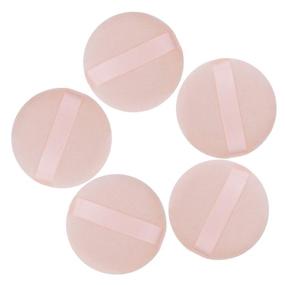 img 3 attached to 💄 8 Pack Soft Makeup Powder Puffs for Compacts, Loose Powder, Face Powder - 2.36 Inch, Beige