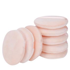 img 4 attached to 💄 8 Pack Soft Makeup Powder Puffs for Compacts, Loose Powder, Face Powder - 2.36 Inch, Beige