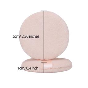 img 1 attached to 💄 8 Pack Soft Makeup Powder Puffs for Compacts, Loose Powder, Face Powder - 2.36 Inch, Beige