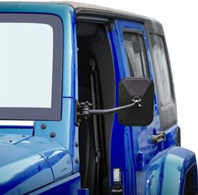 img 4 attached to 🚗 JeCar Quick Release Rear View Door Off Mirrors for Jeep Wrangler TJ JK JKU (1997-2018)