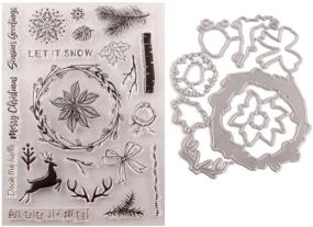 img 4 attached to FUGUT Flower Snowflake Silicone Scrapbooking