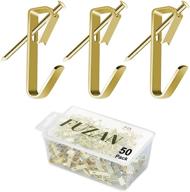 🖼️ professional picture hanging kit - 50 pcs heavy duty picture hangers, 50lbs picture hooks with nails for wooden/drywall - ideal for canvas, office pictures, clocks, and house decoration logo