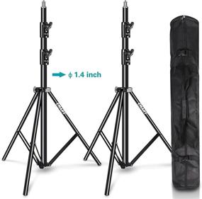 img 4 attached to EMART 8.5ft Dual Spring Cushioned Light Stand (2 Pack) - 📸 Heavy Duty Aluminum Construction for Photography and Studio Equipment with Carrying Bag