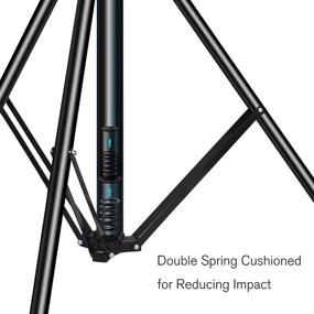 img 3 attached to EMART 8.5ft Dual Spring Cushioned Light Stand (2 Pack) - 📸 Heavy Duty Aluminum Construction for Photography and Studio Equipment with Carrying Bag