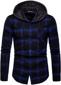 img 4 attached to 🌟 Stay Cozy and Stylish with JG JENNY GHOO Flannel Regular