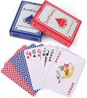 lotfancy playing cards: blue and red decks, poker size standard index, for blackjack, euchre, pinochle and more card games логотип