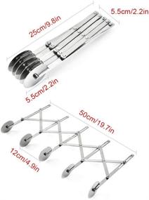 img 2 attached to 🍕 Versatile 5-Wheel Pastry Cutter: Stainless Steel Pizza Slicer, Expandable Multi-Round Pastry Knife for Baking, Cookies & Pizza Dough Division