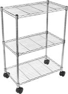 📦 yssoa 3-tier heavy duty chrome storage shelf: sturdy organizer with 23l x 13w x 30h inch dimensions logo