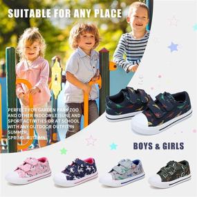 img 3 attached to 🦖 Comfortable Dinosaur Boys' Toddler Sneakers – STQ Shoes in Sneakers