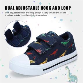 img 2 attached to 🦖 Comfortable Dinosaur Boys' Toddler Sneakers – STQ Shoes in Sneakers