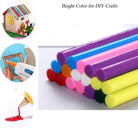 img 1 attached to 🔥 Vibrant 12-Color Hot Melt Glue Gun Sticks - 60PCS Mini Size Colorful Adhesive Sticks for Crafts, DIY, Gifts - 0.28" x 3.9" Diameter-Length Combo