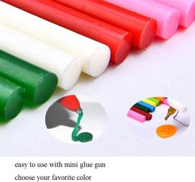 img 2 attached to 🔥 Vibrant 12-Color Hot Melt Glue Gun Sticks - 60PCS Mini Size Colorful Adhesive Sticks for Crafts, DIY, Gifts - 0.28" x 3.9" Diameter-Length Combo