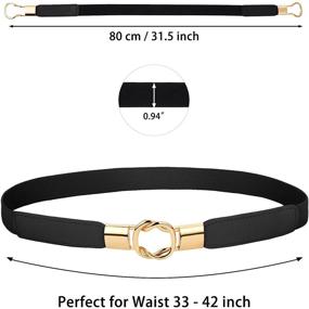 img 3 attached to 👗 3 Pieces Women's Skinny Waist Belt - Elastic Thin Belt for Waist Cinching - Stylish Accessories for Women and Girls