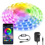 🌈 rgb led strip lights for bedroom and tv, music sync color changing rope lights, 16.4ft bluetooth app remote control party light strip for birthday wedding christmas thanksgiving halloween логотип