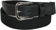 👔 cotton black belts for men: boston leather's finest men's accessories logo