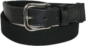 img 4 attached to 👔 Cotton Black Belts for Men: Boston Leather's Finest Men's Accessories