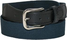 img 1 attached to 👔 Cotton Black Belts for Men: Boston Leather's Finest Men's Accessories