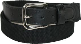 img 2 attached to 👔 Cotton Black Belts for Men: Boston Leather's Finest Men's Accessories