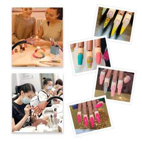 img 3 attached to 🖐️ Complete Nail Training Hand Kit: Moveable Acrylic Nails Practice Hand with 300 PCS Nail Tips, Files, and Clipper - Ideal for Nail Technicians and Beginners