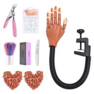 🖐️ complete nail training hand kit: moveable acrylic nails practice hand with 300 pcs nail tips, files, and clipper - ideal for nail technicians and beginners logo