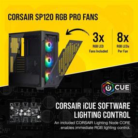 img 1 attached to 💨 Unleash Ultimate Cooling Efficiency with Corsair iCUE 220T RGB Airflow Tempered Glass Mid-Tower Smart Case - Black