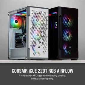 img 3 attached to 💨 Unleash Ultimate Cooling Efficiency with Corsair iCUE 220T RGB Airflow Tempered Glass Mid-Tower Smart Case - Black