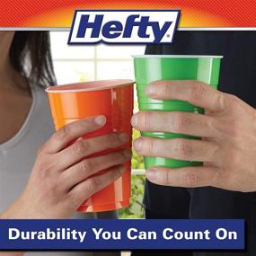 img 2 attached to 🥤 Hefty Assorted Color Disposable Plastic Cups - 16 Oz, 100 Count, Updated Version