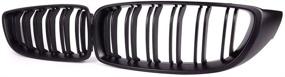 img 4 attached to 🚘 F32 Grille: High-Quality ABS Front Replacement Kidney Grill for BMW 4 Series F32 F33 F36 F80 F82 - Matt Black Finish
