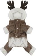 🦌 милый костюм косплея cartoon pet reindeer: зимний теплый худи-пальто для маленьких собак и кошек логотип