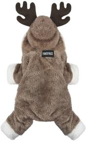 img 2 attached to 🦌 Милый Костюм косплея Cartoon Pet Reindeer: зимний теплый худи-пальто для маленьких собак и кошек