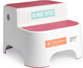 img 4 attached to 👑 Prince Lionheart Dual Height UPPY2 Step Stool: A Versatile Potty Training and Kitchen Tool with Non-Slip Features, in Pink