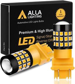 img 4 attached to 🔆 Enhance Safety with Alla Lighting 3157 LED Bulbs - Super Bright Turn Signal Lights, Amber Yellow