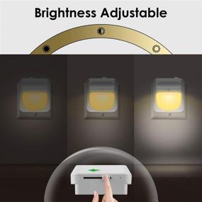 img 1 attached to 🌈 Dimmable Color Changing Night Light for Kids – RGB 2PC LED Nightlight, Dusk to Dawn, Warm White Lamp for Baby Room, Bedroom, Hallway, Kitchen, Bathroom, Stairs