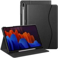 📱 fintie case for samsung galaxy tab s7 plus 12.4'' 2020 (sm-t970/t975/t976/t978) with s pen holder, multi-angle viewing stand & pocket, auto sleep/wake, black logo