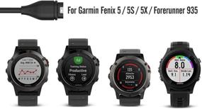 img 3 attached to 🔌 High-Quality 2-Pack Garmin Watch Charging Cable for Fenix 6, 5, Forerunner 935, and More!