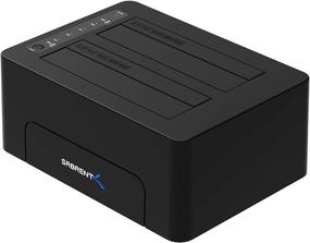 img 4 attached to 🔌 Sabrent USB 3.1 to SATA Dual Bay Hard Drive Docking Station for 2.5 or 3.5in HDD, SSD. Hard Drive Duplicator/Cloner Function [Includes Type C and Type A Cables, Supports Drives over 10TB] (DS-UTC2)