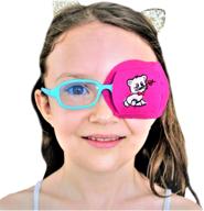 🐱 pink kitty with butterfly eye patch: effective treatment for kids' amblyopia/lazy eye - to patch left eye only logo