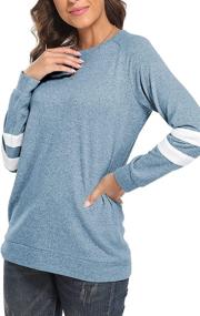 img 2 attached to Makamaka Sweaters Blouses Crewneck Sweatshirts Outdoor Recreation for Hiking & Outdoor Recreation Clothing