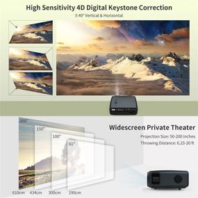 img 1 attached to Full HD Wireless Bluetooth Projector Native 1080P 7200Lumen Android Home Cinema Projectors 5G 2