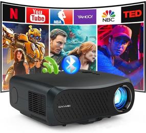 img 4 attached to Full HD Wireless Bluetooth Projector Native 1080P 7200Lumen Android Home Cinema Projectors 5G 2