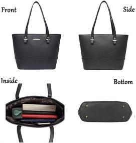 img 1 attached to 👜 Fashion Handbags: Satchel Style Shoulder Bag with Top Handle for Women - Inclusive of Wallet