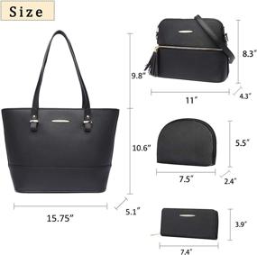 img 2 attached to 👜 Fashion Handbags: Satchel Style Shoulder Bag with Top Handle for Women - Inclusive of Wallet