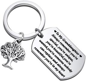 img 4 attached to Gzrlyf Granddaughter Keychain Inspirational Remember