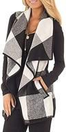 🧥 womens casual lapel plaid vest cardigan coat with pockets - oritina fashion logo