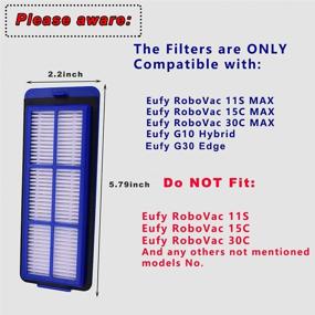 img 3 attached to 🔍 Runclean 12 Vacuum HEPA Filters Replacements for Eufy RoboVac 11S Max, 15C Max, 30C Max, G10 Hybrid, G30 Edge - Vacuum Cleaner Accessories